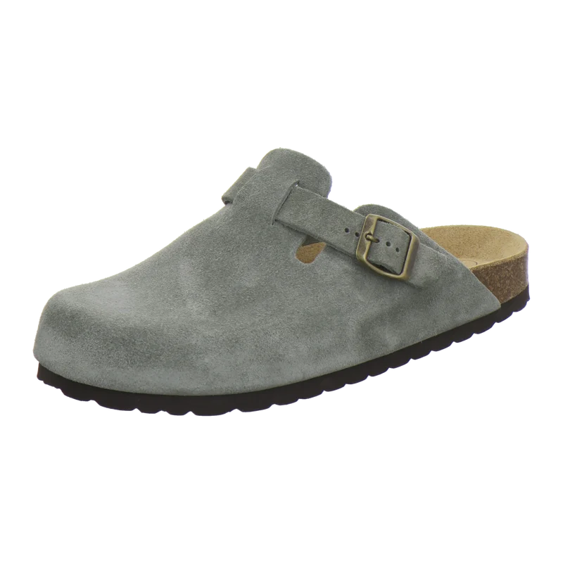 Clogs Herren olive Veloursleder